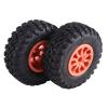 Compatible with Axial for SCX10 for RR10 1:10 RC for Rock Crawler 4PCS 118X44mm 2.2 Inch Rubber Tyres & Plastic Beadlock Wheel Rim RC Car Tyre Hub Wheels view 4