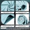 Amylove 9 Pcs Satin Drawstring Gift Bags for Adult, Cyan-blue Series view 3