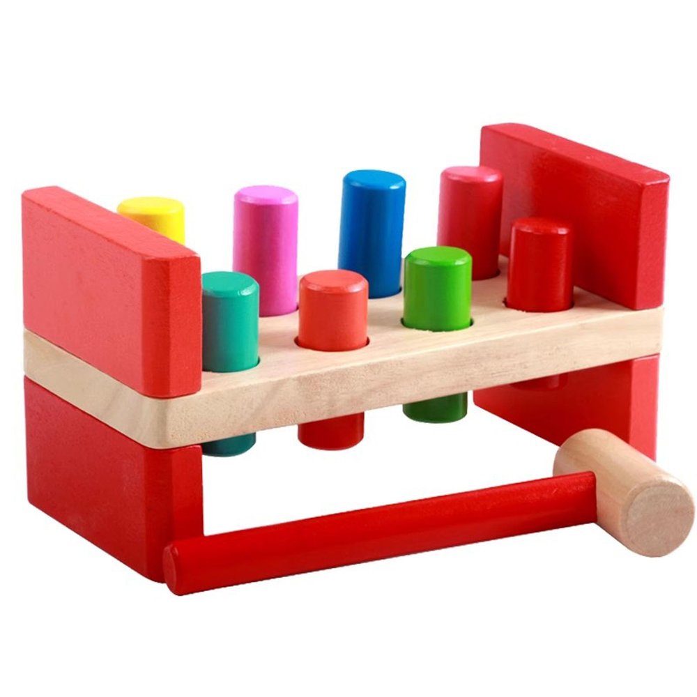 LLTCMAOYI Montess Pounding and Hammering Wooden Toy, Hand-Eye Coordination Training, STEAM Toddler Toy