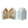 Olivia's Little World Folding Wooden Dollhouse  3-Story Portable Playhouse with Furniture, Family Figures & Pet, Built-in Carry Handle, Compact Fold-Up Design Toy for Ages 3+ view 1