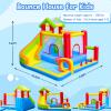 Bounce House for Kids Inflatable Bouncy Castle with Ball Pit,Bouncer Indoor/Outdoor Use with Long Slides,Climbing Wall,Jumping House Castle for Backyard Parties view 2
