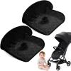 2 Pack Winter Car Seat Protector for Potty Training Piddle Pads Waterproof Carseat Protector for Baby Infant Toddler Machine Washable Liner for Child Safety Car Seat Stroller Dinner Chair (Black) view 1