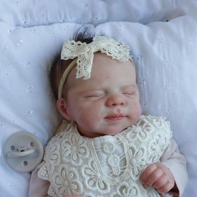 Anano 20 Inch Lifelike Reborn Baby Girl Realistic Toddler Doll with Rooted Hair & Posable Soft Limbs - Movable Real Looking Reborn Doll - Ideal Toy for Kids & Collectors