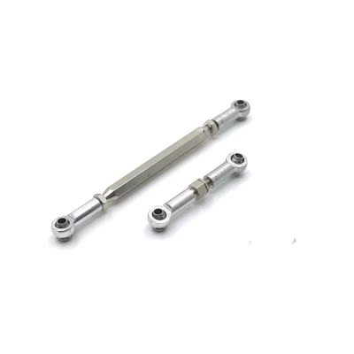 Compatible with Mn D90 D91 D96 for MN98 99S Remote Control Car Spare Parts Metal Upgrade Steering Servo Rod RC Car Upgrade Parts(White)