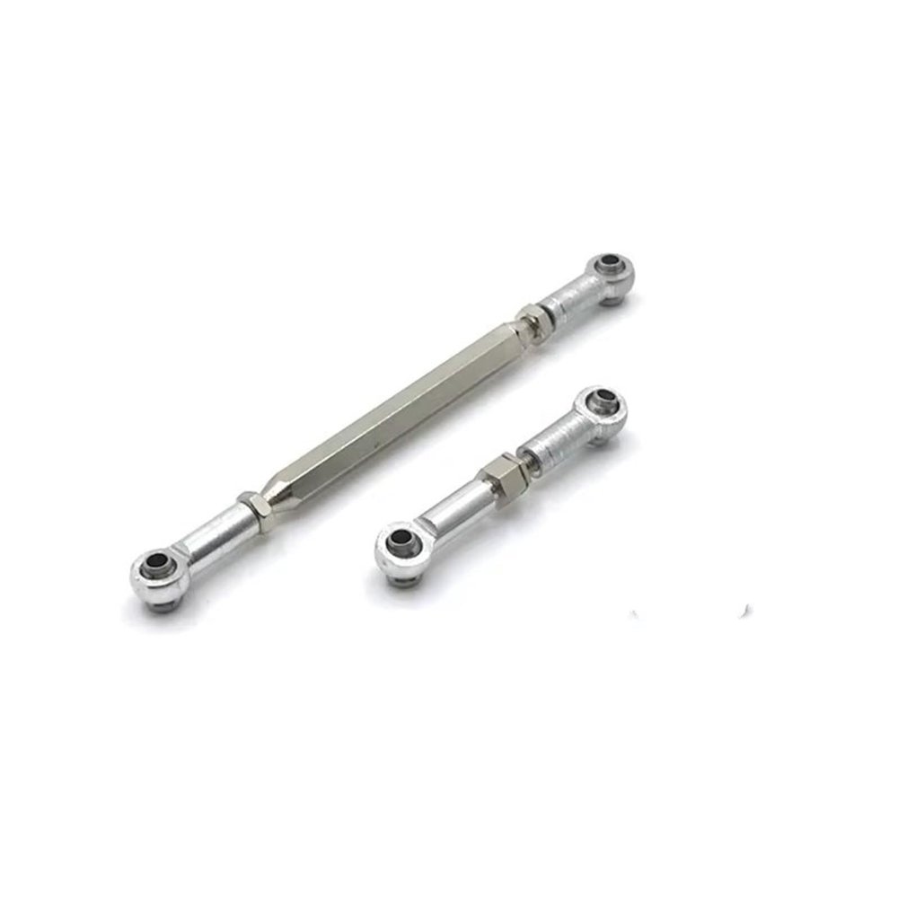 Compatible with Mn D90 D91 D96 for MN98 99S Remote Control Car Spare Parts Metal Upgrade Steering Servo Rod RC Car Upgrade Parts(White)
