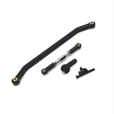 QTUONVD Rc Car Connecting Rod for MN for MN128 for Wrangler 1/12 Metal Steering Linkage Steering Arm RC Car Tracked Vehicles Parts and Accessories Upgrades Replacement Use(Black)
