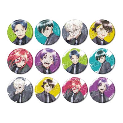 Blue Rock TV Anime Suit Model Version Ani Art aqua Label Trading Glitter Can Badges Box of 12