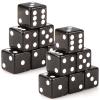 Abilat 12 Pieces 19mm Casino Dice Set Acrylic 6 Sided Game Dices Translucent Square Corner Dice for Casino Vegas Theme Birthday Party Supplies Table Games Board Games (Black) view 1