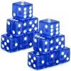 Abilat 12 Pieces 19mm Casino Dice Set Translucent 6 Sided Game Dices Acrylic Square Corner Dice for Casino Vegas Theme Birthday Party Supplies Board Games Table Games (Blue) view 1