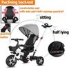 ZOCWJK Toddler Stroller with 180 Swivel seat,Push Trike with Canopy for 1-6 Years Old,Parent Steering Tricycle with Push Handle,Children's Tricycle,Titanium Wheel,Foot Brakes( view 3