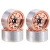 1.0 Inch Beadlock Wheel Rim Deep Dish Stamped Steel Hub Compatible with 1 18 1 24 Scale RC Crawler Cars SCX24 AX24 Upgrade Parts Compatible with Off Road Remote Control Vehicles(Copper) view 1