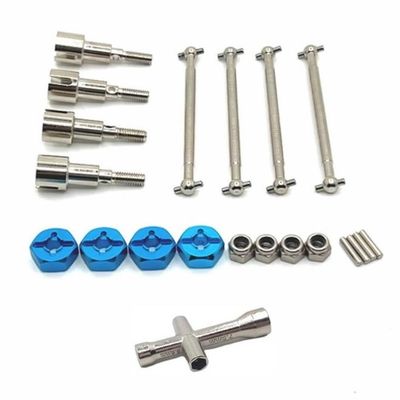 12mm Hex Metal Drive Shaft Upgrade Part Compatible with 16101 16102 16103 16106 16201 Q130A Q130B Q141 Q117 1 16 Scale RC Car(Blue)