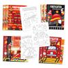 12Pcs Fire Protection Theme Firefighter Truck Patterns Mini Coloring Book Bulk DIY Art Drawing Activity Book Set for Birthday Party Gifts Favor Supplies view 2