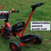 ZOCWJK Push Stroller,3 Wheels Bicycle,Ride-on Trike with Pedals,Tricycle with Adjustable seat,seat with Belt Red( view 3