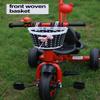 ZOCWJK Push Stroller,3 Wheels Bicycle,Ride-on Trike with Pedals,Tricycle with Adjustable seat,seat with Belt Red( view 4