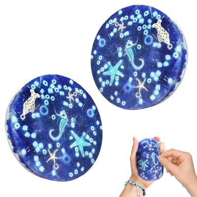 2 Pack Skin Picking Fidget Picky Toys Pick Fidget Pad Toys for Trichotillomania Skin Pickers Dermatillomania ADHD OCD Adults (2 Pack-Dark Blue)