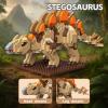 Aigidusansu Jurassic Dinosaur Micro Building Blocks, 900pcs Stegosaurus Tyrannosaurus Rex DIY Mini Diamond Blocks Bricks Toy for Boys Age 8-12 14+ Teens Adults view 2