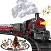 Christmas Train,Train Set for Kids Ages 4-8 Christmas Train Sets for Around The Tree,Electric Toys with Smokes Lights and Sound,Toddler Model Trains for 3 4 5 6 7 8+ Years Old Kids Gifts view 1