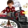 Christmas Train,Train Set for Kids Ages 4-8 Christmas Train Sets for Around The Tree,Electric Toys with Smokes Lights and Sound,Toddler Model Trains for 3 4 5 6 7 8+ Years Old Kids Gifts view 2