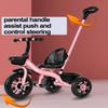 ZOCWJK Push Stroller,3 Wheels Bicycle,Ride-on Trike with Pedals,Tricycle with Adjustable seat,seat with Belt (Pink-Foam Wheel view 4