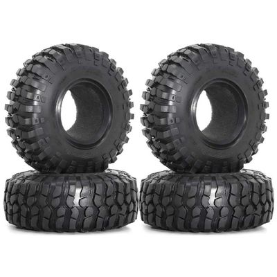 4pcs 1.9 Inch 106mm RC Rock Crawler Tires with Solid Beadlock Rims Compatible with 1 10 Scale D110 TF2 Off Road RC Vehicles