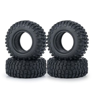 4PCS 1 0 Inch Rubber Tyres Mud Terrain Wheel Tires 50 54 58 62 64 65mm Compatible with 1 18 1 24 Scale RC Car Models SCX24 Similar(8749B-25x50x20mm)