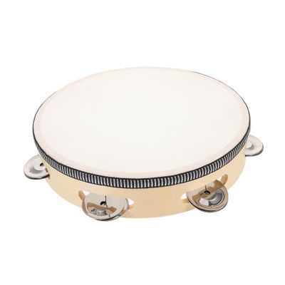 Gadpiparty Wooden Frame Hand Clapping Drum for Portable Percussion Instrument with Bells Orff Method Educational for Music Learning Coordination and Party Entertainment