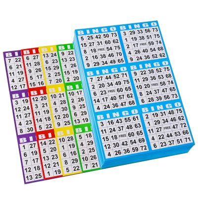 SEETOOOGAMES Bingo Paper Cards Bulk- 6 card-100 Books of 5 Sheets for Large Groups