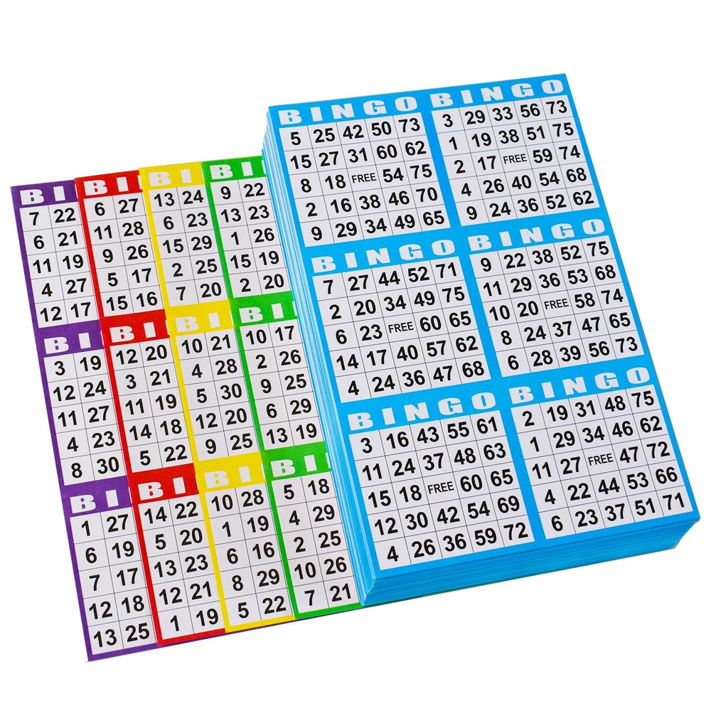 SEETOOOGAMES Bingo Paper Cards Bulk- 6 card-100 Books of 5 Sheets for Large Groups