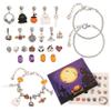 Advent Calendar 2024 Halloween Bracelets 24 Days Countdown Advent Calendar Bracelet DIY Cute Cartoon Halloween Craft Kit for Girls and Women Teens 2024, Bracelets view 1