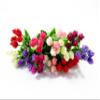 1:12 Miniature Globe Amaranth 2 Bunch Clay Flower Fairy Garden Dollhouse 17142, Pink view 2