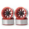 4PCS 1.9 Inch Aluminum Rims Hubs Compatible with 1 10 Scale CC01 D110 TRX6 Crawler RC Car Parts(Red) view 1