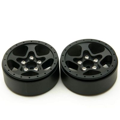 24mm Width 1.9 Inch Compatible with 1 10 Scale RC Crawler CC01 RC Climbing Car Parts(Black 2PCS)