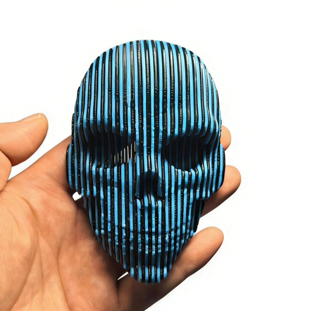3D Printed Quantum Skull, 3D Printing Skeleton, Fidget Skull, Skull Gifts, Articulated Skull Fidget Toy, Flexible Skeleton Desk Toy, Halloween Skull Decor, Unique Skull Gift (1 Pc A Set)