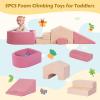 HAHASOLE Foam Climbing Blocks with Ball Pit, Climbing Toys for Toddlers, Foam Climb and Crawl Activity Playset Indoor, Soft Play Equipment for Toddler Crawling Sliding Playing (Excluding Balls) view 3