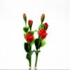 1:12 Miniature Red Rose 2 Bunch Clay Flower Fairy Garden Dollhouse 17174, Red view 1