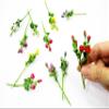 1:12 Miniature Red Rose 2 Bunch Clay Flower Fairy Garden Dollhouse 17174, Red view 3