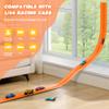 Nigwet Flexible Race Track for Kids - 15 Ft Flex Track Race Car Tracks with Car Ramp Toy, Fit for Monster Truck Track & Kids' Play Cars, Race Tracks for Toddlers 3+, Gifts for Boys Girls (Orange) view 2