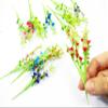 1:12 Miniature Morning Glory 2 Bunch Clay Flower Fairy Garden Dollhouse 17090, Yellow view 3