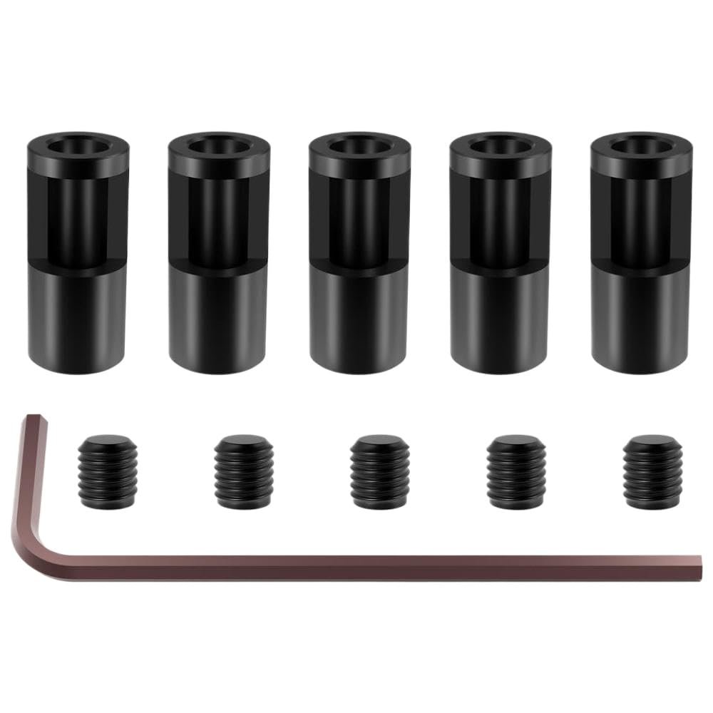 5PCS Steel RC Motor Shaft Adapter Sleeve Pinion Reduce Motor Axle 3.175mm to 5mm Compatible with 3650 550 540 Motor Compatible with RC Model Car Boat Accessories
