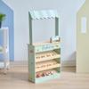 Teamson Kids Jolly Pals Wooden Bakery Market Stand Pretend Playset for Kids Ages 3+, Pastry Play Food Rotating Open/Close Sign, Hidden Storage Educational Role-Play, Pretend Play Wooden Market Stall view 3