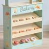 Teamson Kids Jolly Pals Wooden Bakery Market Stand Pretend Playset for Kids Ages 3+, Pastry Play Food Rotating Open/Close Sign, Hidden Storage Educational Role-Play, Pretend Play Wooden Market Stall view 4