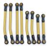 8PCS Metal Linkage Set Compatible with 1 18 Scale RC Crawler Chassis Compatible with Various Off Road Models(Brass) view 1