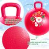 ZOOJOY Hopper Ball for Girls & Boys 3-8 with Free Hair Clips, Santa Claus Red 18in Bouncy Ball with Handle for Kids, Christmas Hopping Toys Indoor and Outdoor Play Includes Pump view 3
