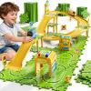 XINNOVEL 3-Tier Large Puzzle Race Car Track Set for Kids 3-5, Puzzle Tracks Car Play Set, Race Tracks Toys for Toddler Boys 3 4 5 6 Year Old, Birthday Gifts for Kids 3 4 5 6 7 8 Year Old Boys Girls view 1
