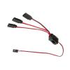 3 Way LED Light On Off Controller Switch Y Cable Durable Remote Control Car Light Group Channel Extension Wire for 4 SCX10 1/10 Crawler Car Black 10g view 1