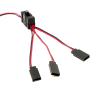 3 Way LED Light On Off Controller Switch Y Cable Durable Remote Control Car Light Group Channel Extension Wire for 4 SCX10 1/10 Crawler Car Black 10g view 2
