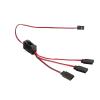 3 Way LED Light On Off Controller Switch Y Cable Durable Remote Control Car Light Group Channel Extension Wire for 4 SCX10 1/10 Crawler Car Black 10g view 3