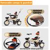 ZOCWJK Tricycle with Swivel seat,seat with Belt and guardrail,Parent Push Trike,3 Wheels Trike with Canopy,Double Brakes on Rear Wheels,Titanium Wheel (Pink-with Canopy view 3