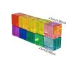 Bffcnl Building Blocks SE Educational Toys Colorful Training Rainbow Acrylic GEM Cubes Blocks for Ages 3, 20Pcs view 2